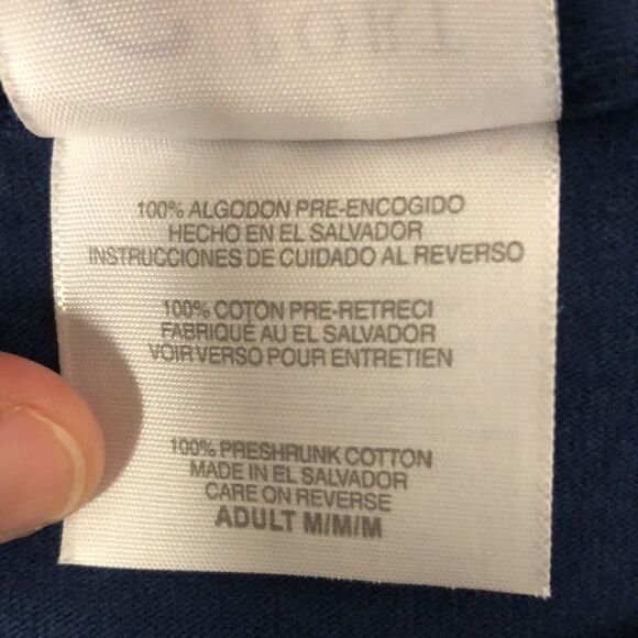 M Peace Love France Cotton Navy Tee - Picture 7 of 8